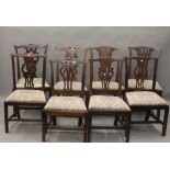 A Harlequin set of eight 19th century mahogany dining chairs.