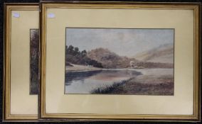 A pair of Victorian watercolours, River Scenes, signed J W STEDMAN, each framed and glazed. 39.