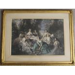After F WINTERHALTER, Princess Eugenie and Her Ladies in Waiting, print, framed and glazed.