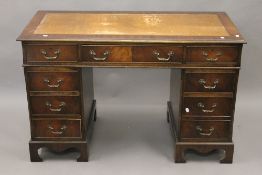 A modern pedestal desk. 123 cm wide, 76 cm high, 60.5 cm deep.