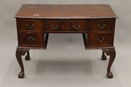 An early 20th century mahogany Chippendale style dressing table. 113.5 cm wide.