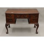 An early 20th century mahogany Chippendale style dressing table. 113.5 cm wide.