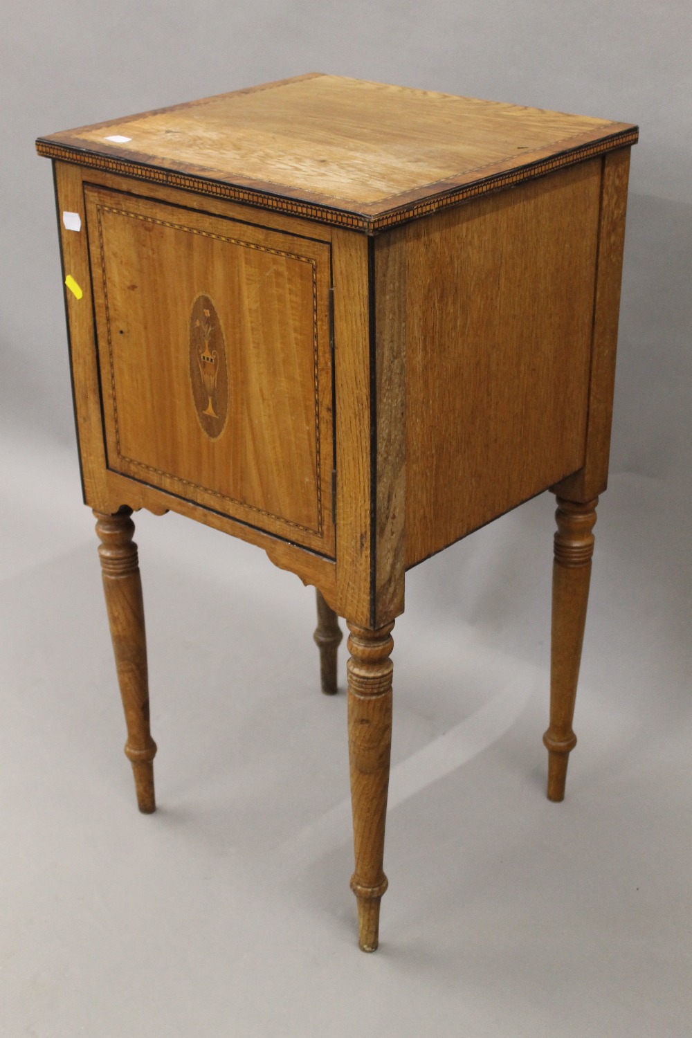 A Victorian inlaid pot cupboard. 41 cm wide. - Image 3 of 4