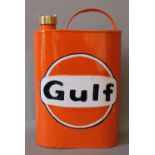 A 'Gulf' oil can. 37 cm high.