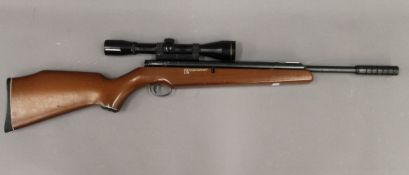 A Webley Tracker .22 air rifle. 92.5 cm long.