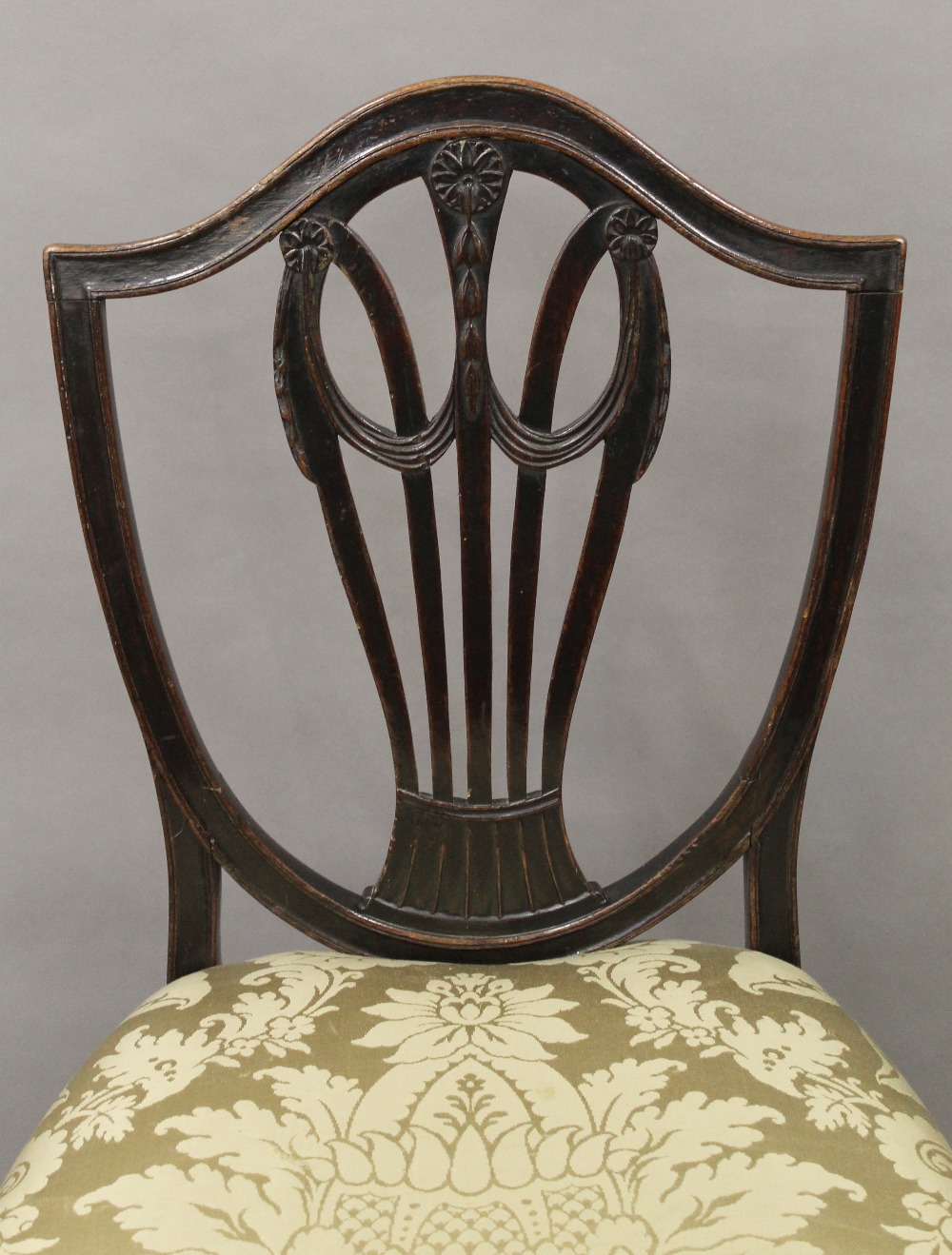 Three pairs mahogany dining chairs. - Image 3 of 6