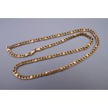 A 9 ct gold chain. 55 cm long. 23.6 grammes.