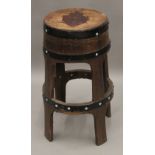 A bar stool. 76.5 cm high.
