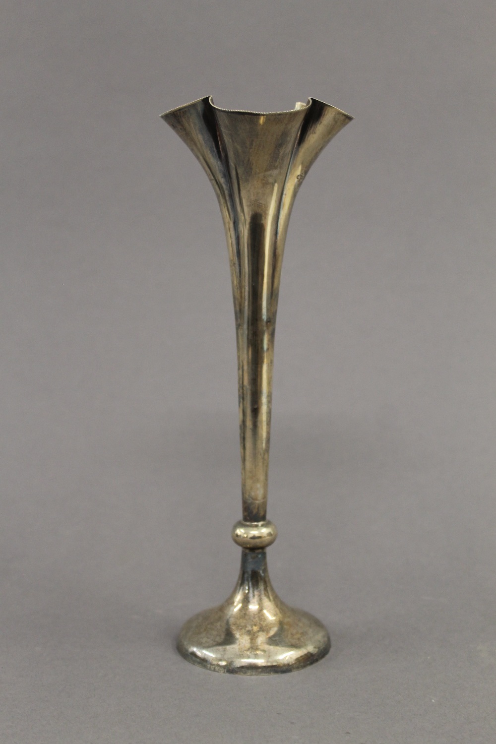 A silver bud vase, a small silver trophy cup and a broken silver trophy cup. The former 22 cm high. - Image 11 of 12