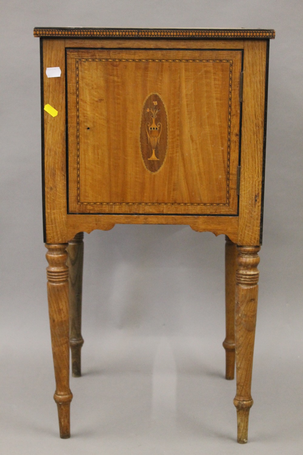 A Victorian inlaid pot cupboard. 41 cm wide. - Image 2 of 4