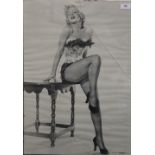 A 1987 print of Marilyn Monroe, unframed. 42 x 59.5 cm.