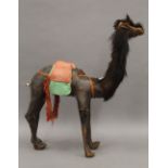 A leather model of camel. 42 cm high.