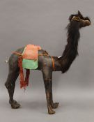 A leather model of camel. 42 cm high.