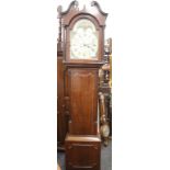 A 19th century oak cased longcase clock,