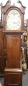 A 19th century oak cased longcase clock,