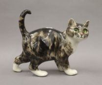 A Winstanley pottery model of a cat. 21 cm high.