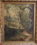 G FIELDING (19th century) British, Woodland Scenes, two oils on canvas (relined), framed.