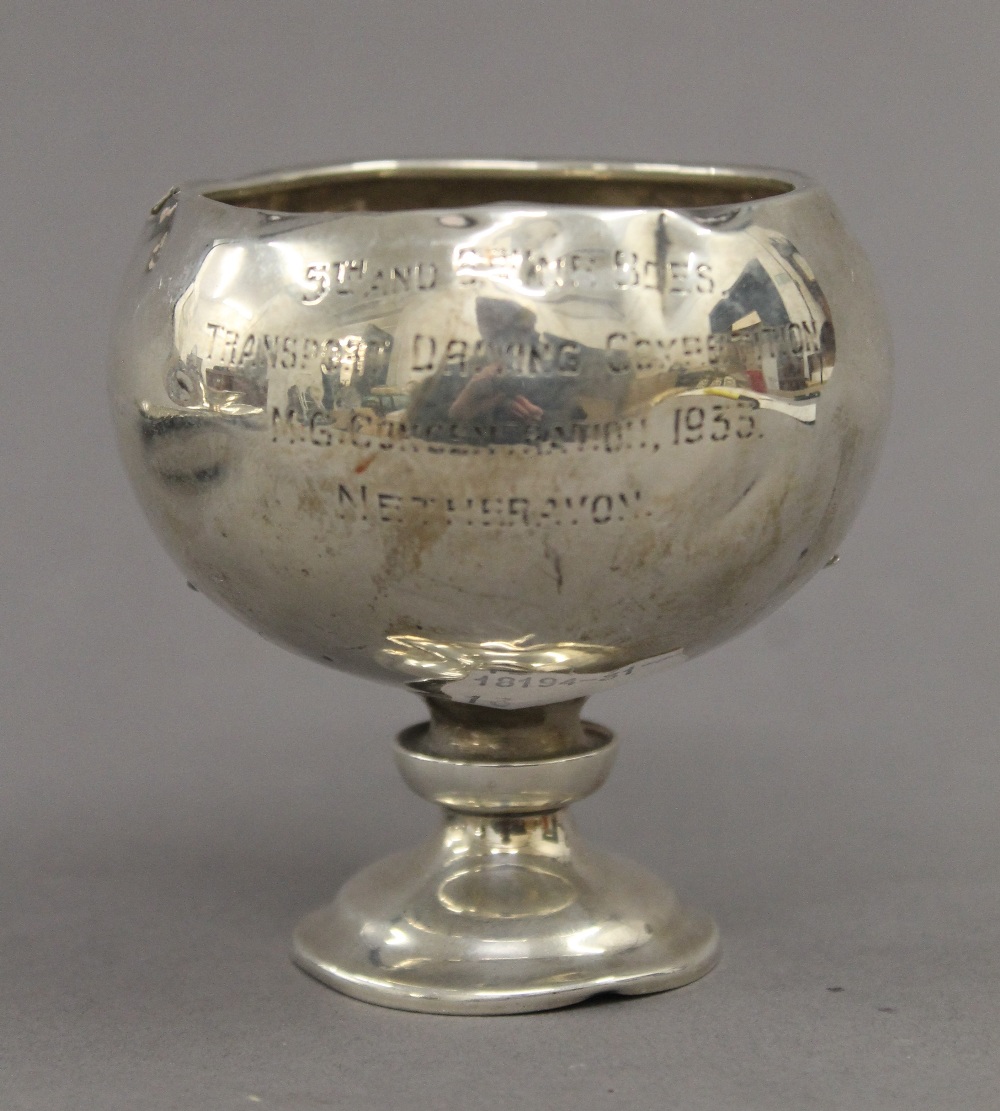 A small silver trophy, with inscription for ''Transport Driving Competition M.G. - Image 2 of 3