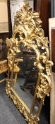 A large modern gilt framed mirror. 144 cm high.