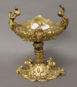 A gilt bronze tazza. 23 cm high.