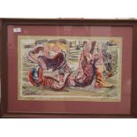 HERBERT KNIGHT (20th/21st century) British, Speedway, watercolour, signed and dated 82, framed.