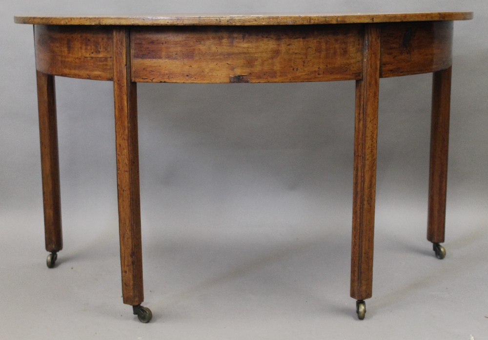 A 19th century mahogany demi lune table. Approximately 120 cm wide. - Image 2 of 5