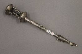 An antique Judaica Russian silver torah pointer. 22.5 cm long.