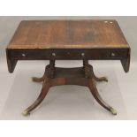 A 19th century rosewood sofa table.
