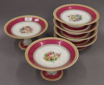 A Victorian porcelain part dessert service