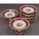 A Victorian porcelain part dessert service