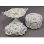 A Victorian porcelain dessert service