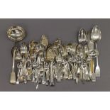 A large quantity of silver flatware. 148 troy ounces.