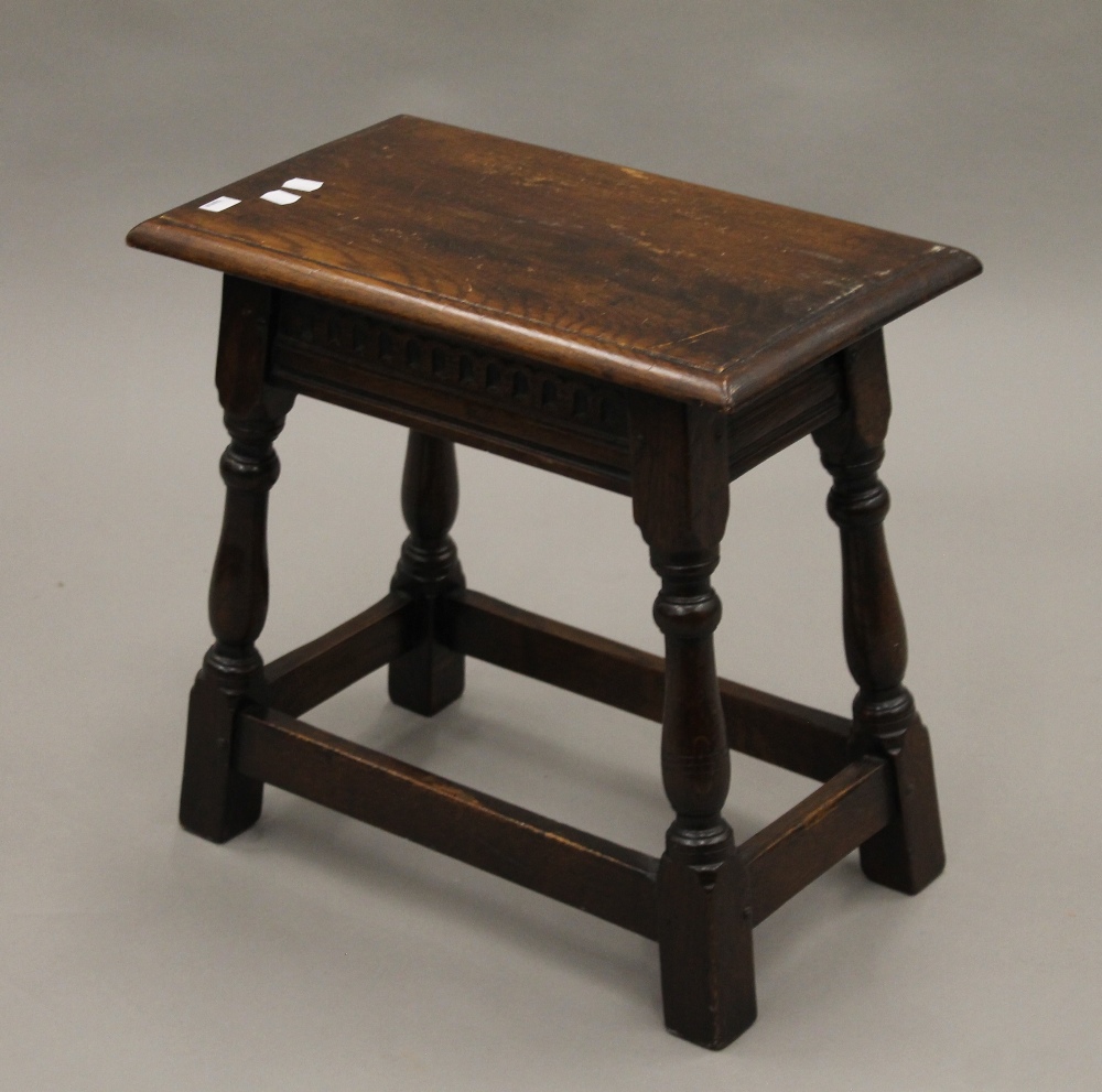 Two oak joint stools. - Image 7 of 8
