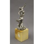 A Continental 800 silver figural group modelled as GIAMBOLOGNA'S The Rape of the Sabine Women,