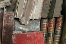 A quantity of books, some leather bound, including a Victorian Bible.