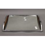 An Art Deco chromed tray. 47 cm wide.