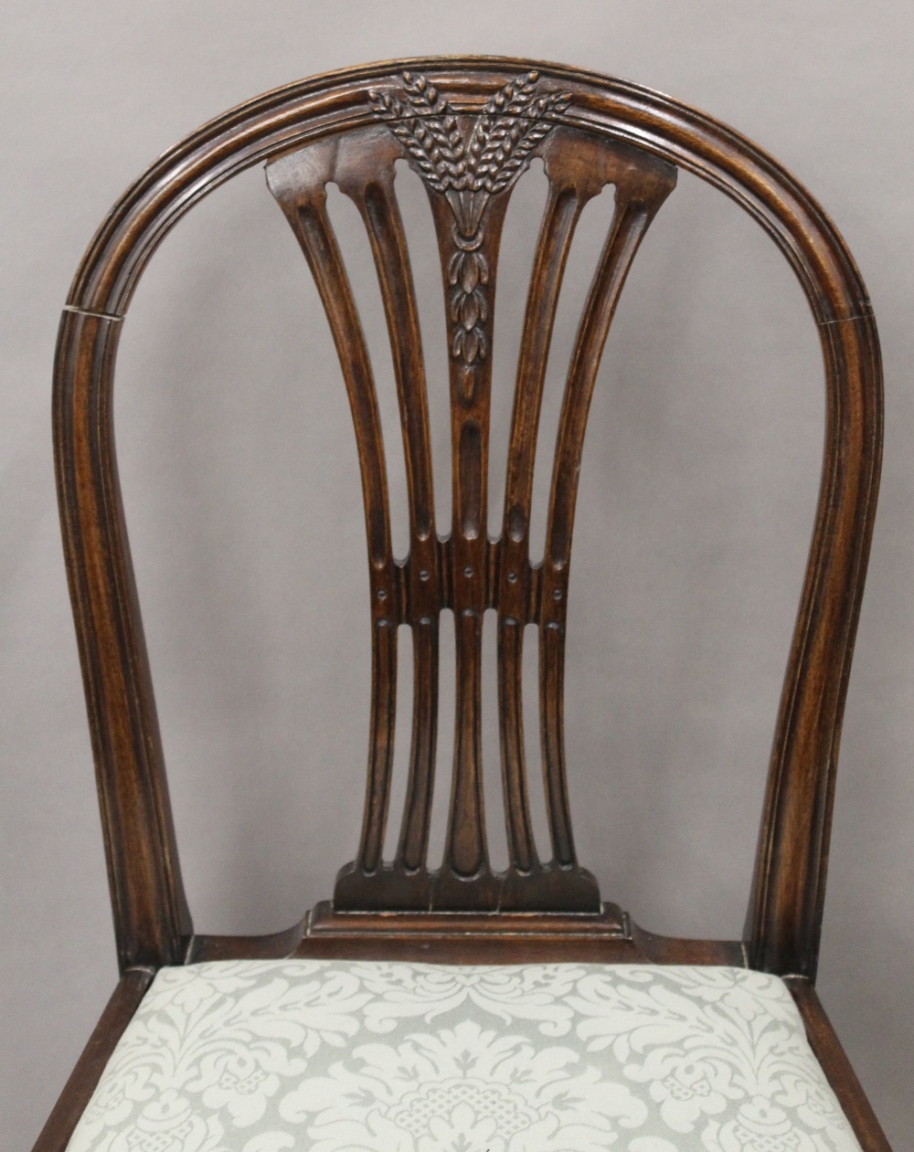 Three pairs mahogany dining chairs. - Image 5 of 6
