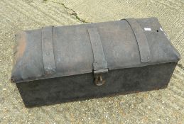 A Georgian Blacksmith made iron strong box.