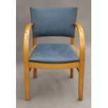 An Art Deco open armchair. 55 cm wide.