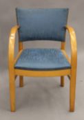 An Art Deco open armchair. 55 cm wide.