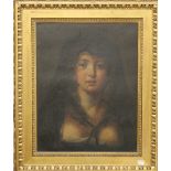 A 19th century oil on canvas, Portrait of a Girl, framed. 36.5 x 47 cm.