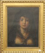 A 19th century oil on canvas, Portrait of a Girl, framed. 36.5 x 47 cm.