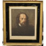 A print of Alfred Tennyson, printed and published by Watts, framed and glazed. 28.5 x 35 cm.