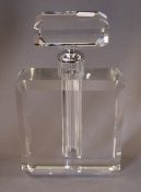 A large crystal Chanel style scent bottle. 26 cm high.