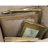 A box of various decorative prints