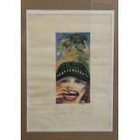 20TH CENTURY, watercolour, Eye Catching Girl in an Attractive Landscape, indistinctly signed,