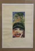 20TH CENTURY, watercolour, Eye Catching Girl in an Attractive Landscape, indistinctly signed,