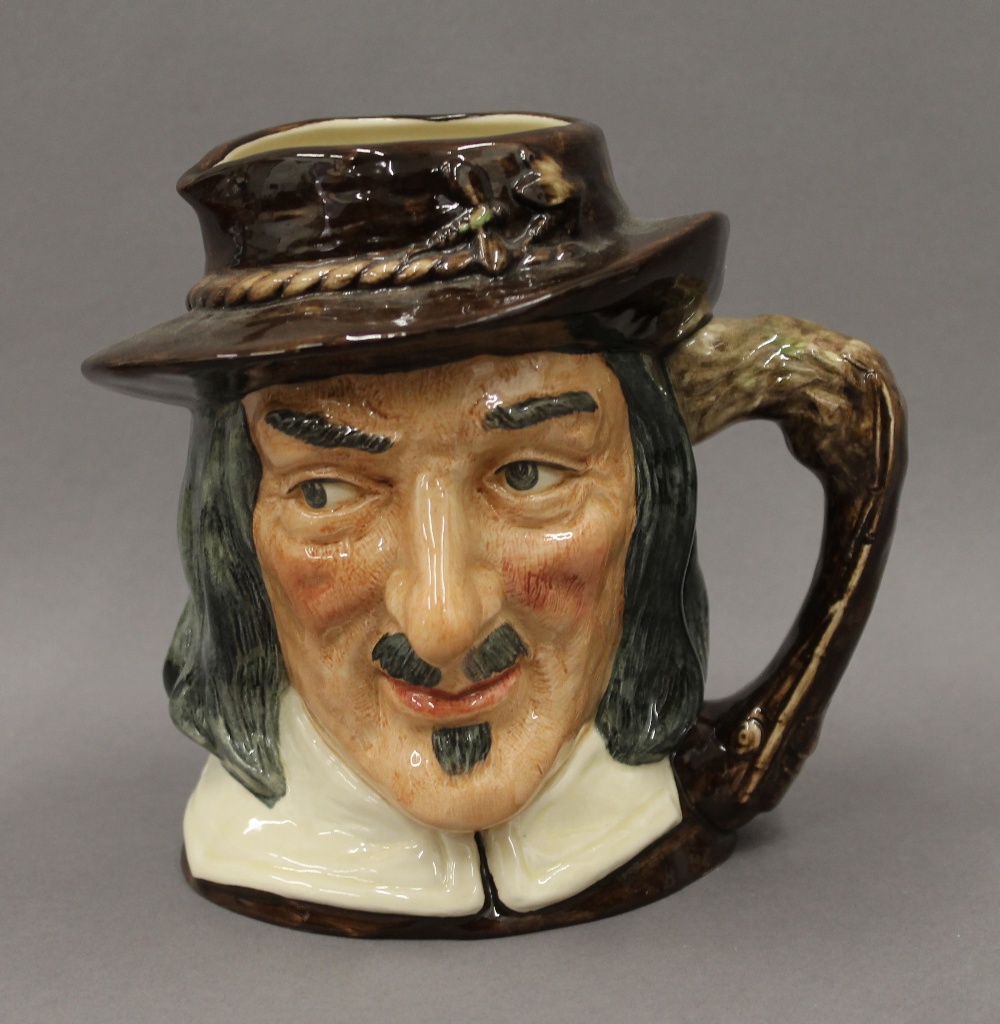 Two Royal Doulton character jugs together with two Staffordshire figures. The largest 28 cm high. - Image 2 of 6