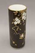 A 1930's French porcelain vase decorated in the Japanese style. 25 cm high.