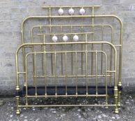 A brass bed stead